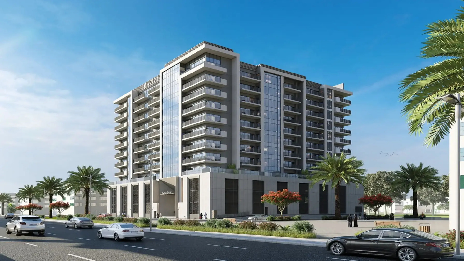 Azizi Zain residential building exterior in Al Furjan