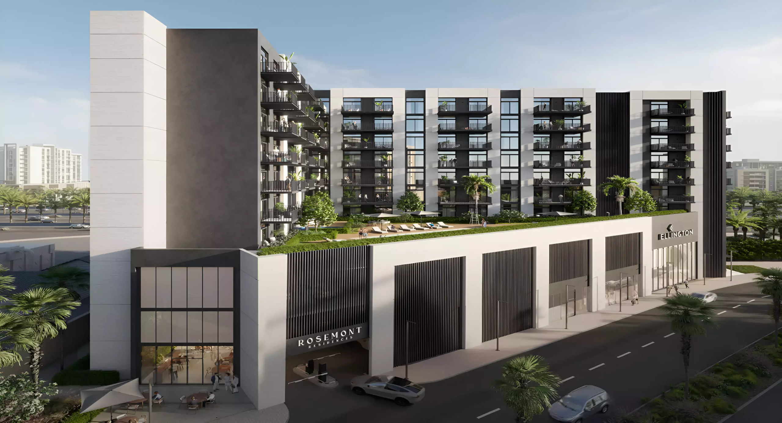 Rosemont Residences exterior view MBR City Dubai