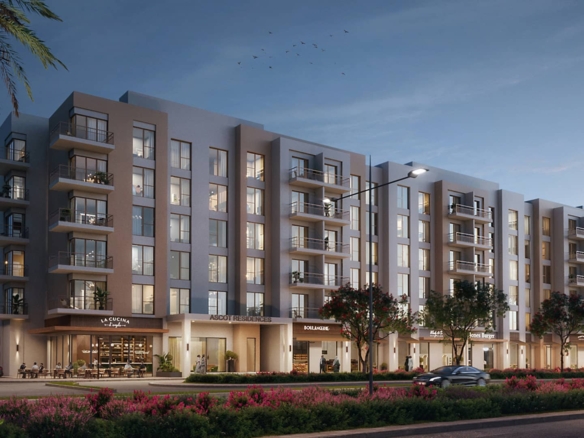 Ascot Residences exterior view in Town Square Dubai