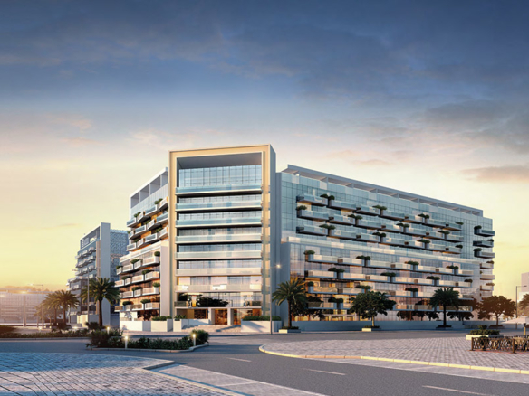 Azizi Mirage 1 residential building exterior in Al Furjan Dubai