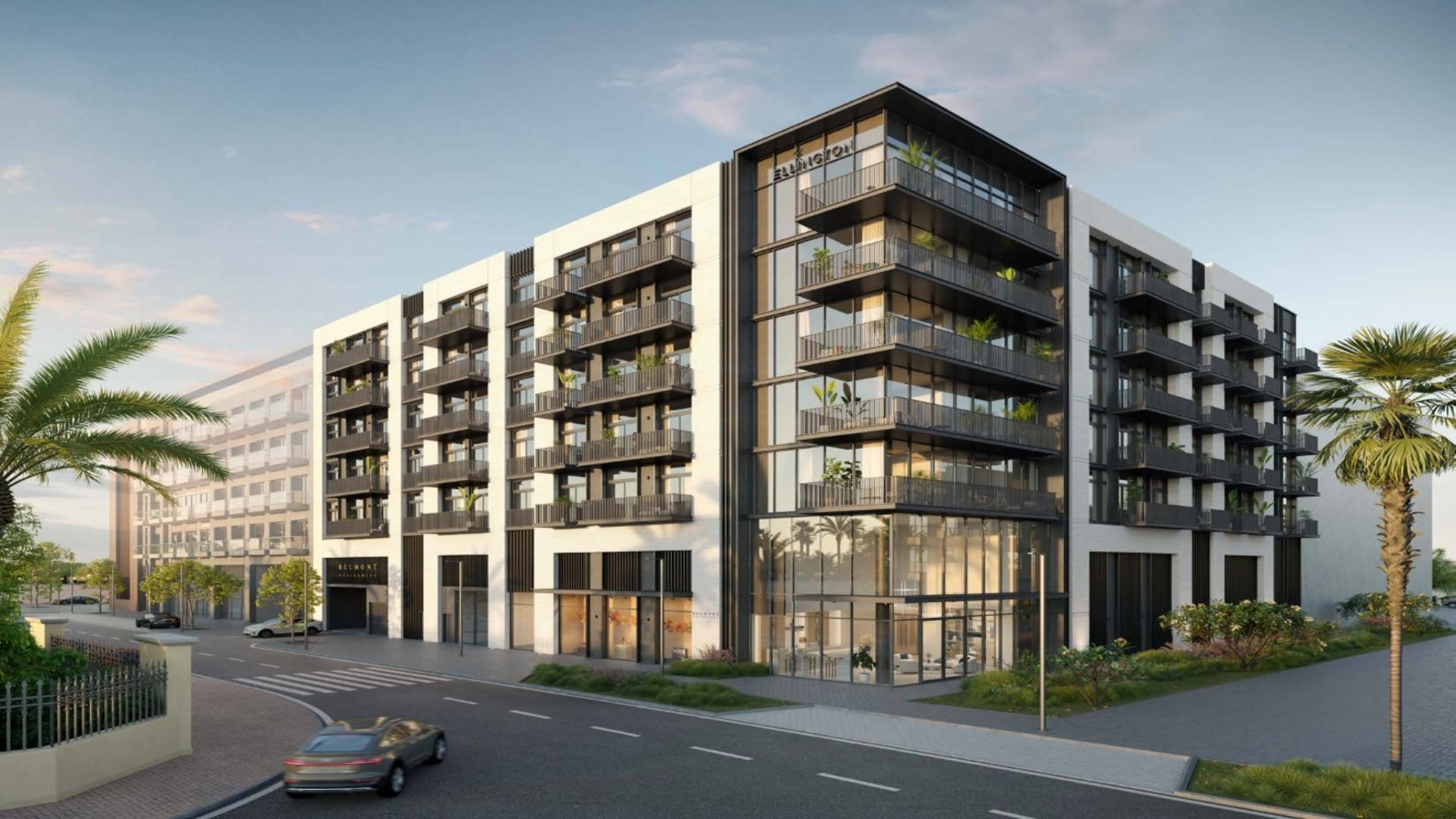 Belmont Residences exterior view MBR City Dubai