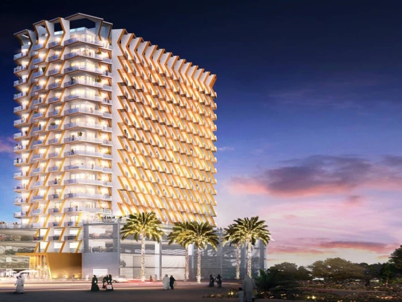 Binghatti Gateway residential building exterior in JVC