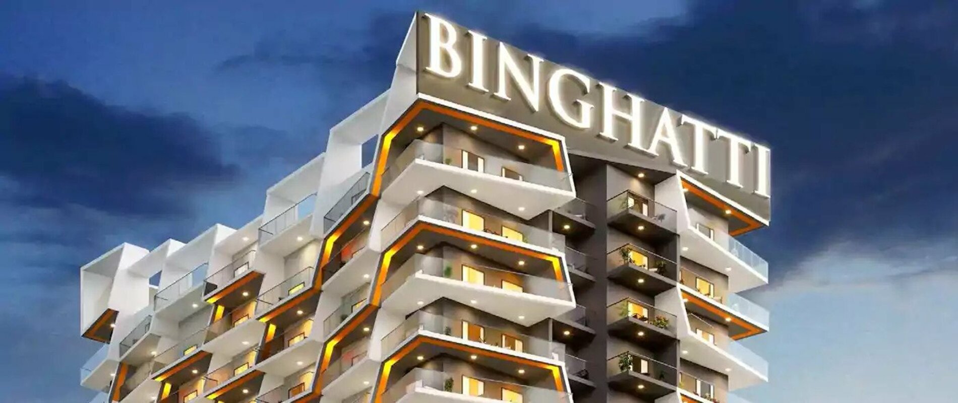 Binghatti Heights residential building exterior in JVC