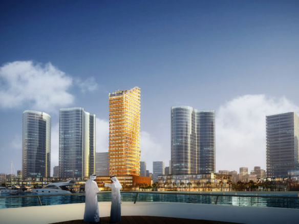 Millennium Binghatti residential building exterior in JVC