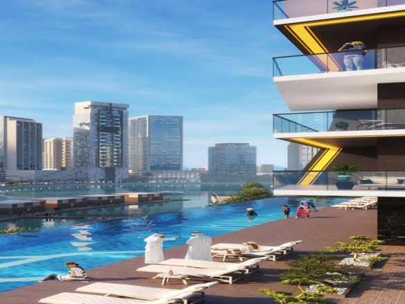 Binghatti Phantom residential building exterior in JVC