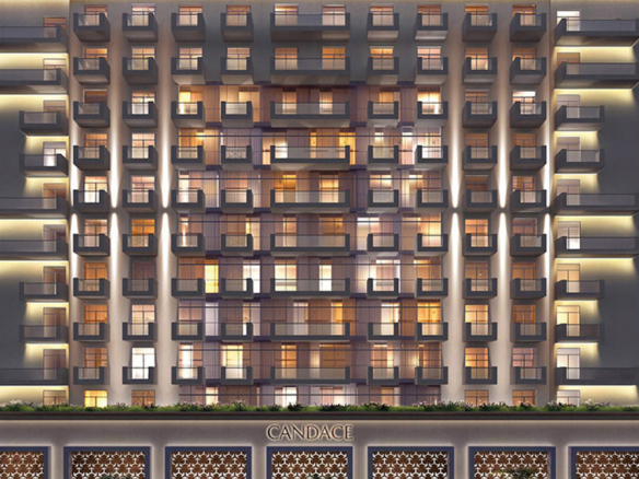 Azizi Candace Acacia residential building exterior in Al Furjan Dubai