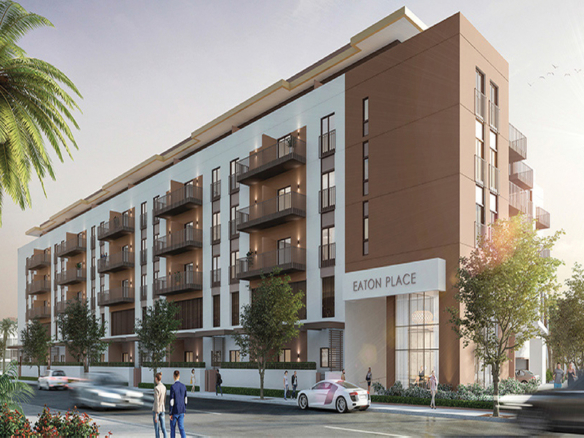 Eaton Place exterior view Jumeirah Village Circle Dubai