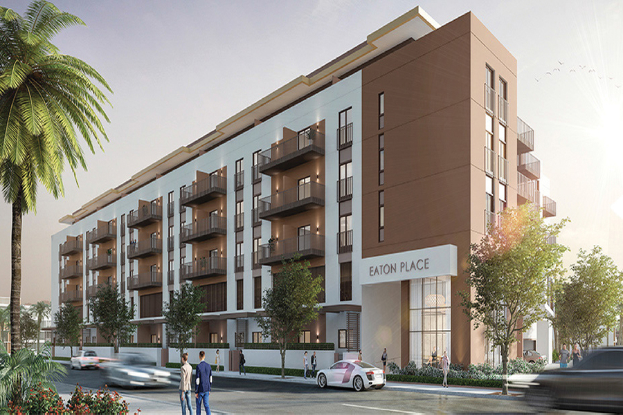 Eaton Place exterior view Jumeirah Village Circle Dubai