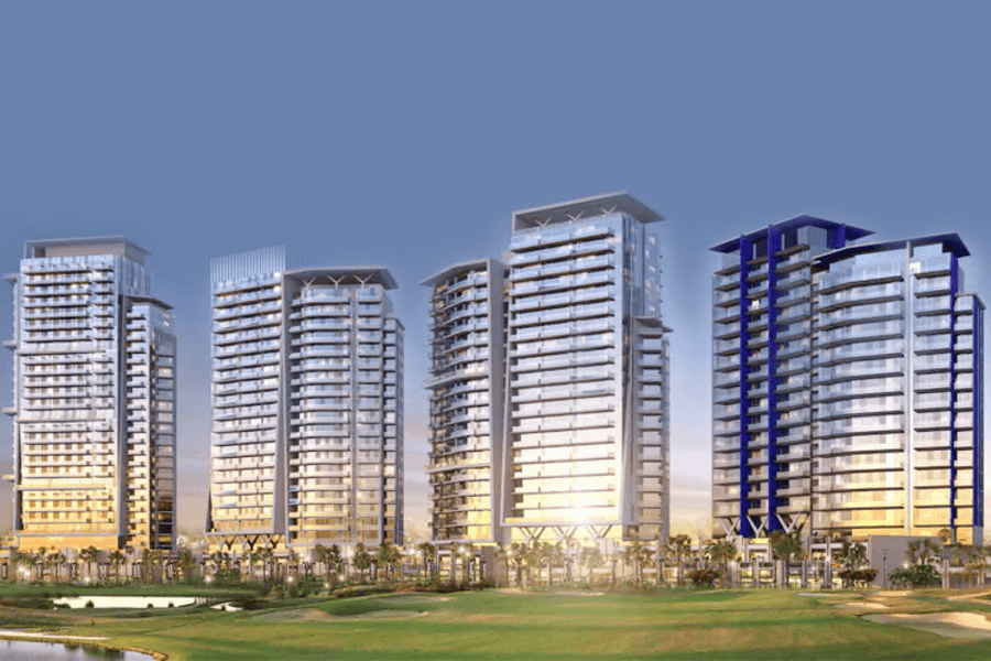 Golf Terrace residential towers in Damac Hills Dubai