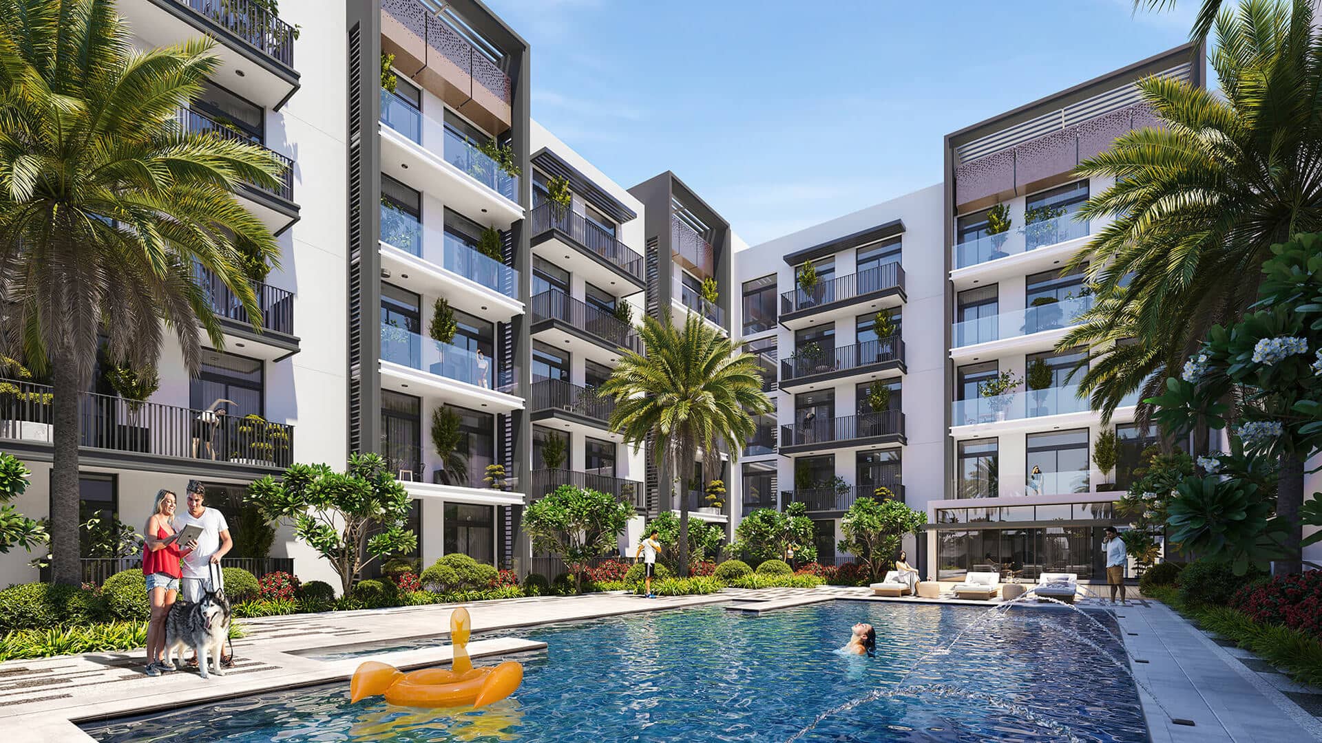 Hamilton House exterior view Jumeirah Village Circle Dubai