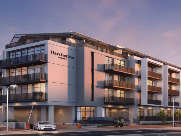 Harrington House exterior view Jumeirah Village Circle Dubai