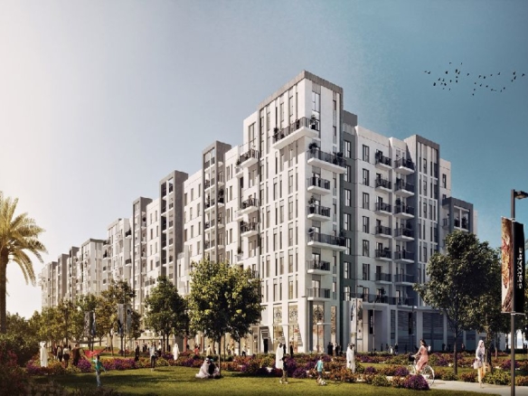 Hayat Boulevard residential building exterior in Dubai South