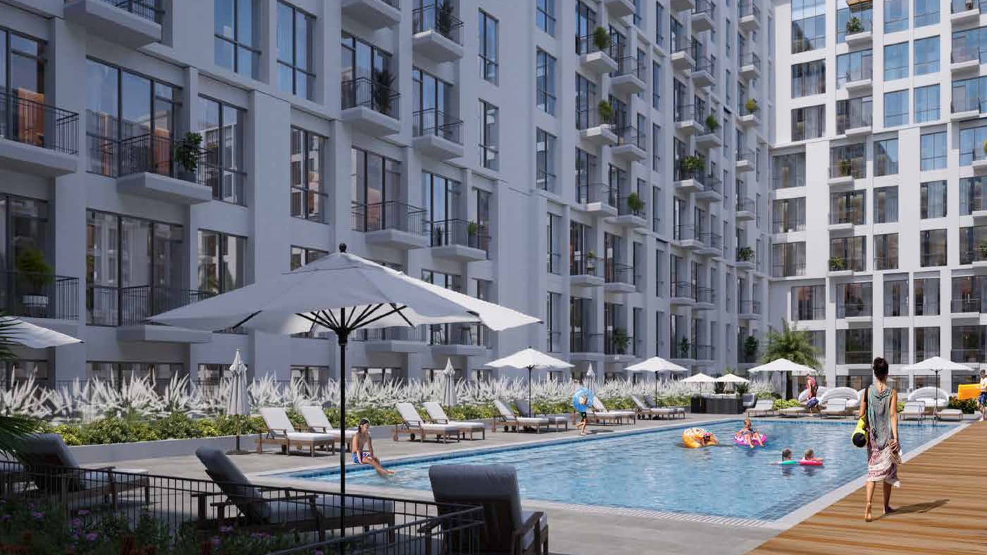 Liva Apartments exterior view in Town Square Dubai