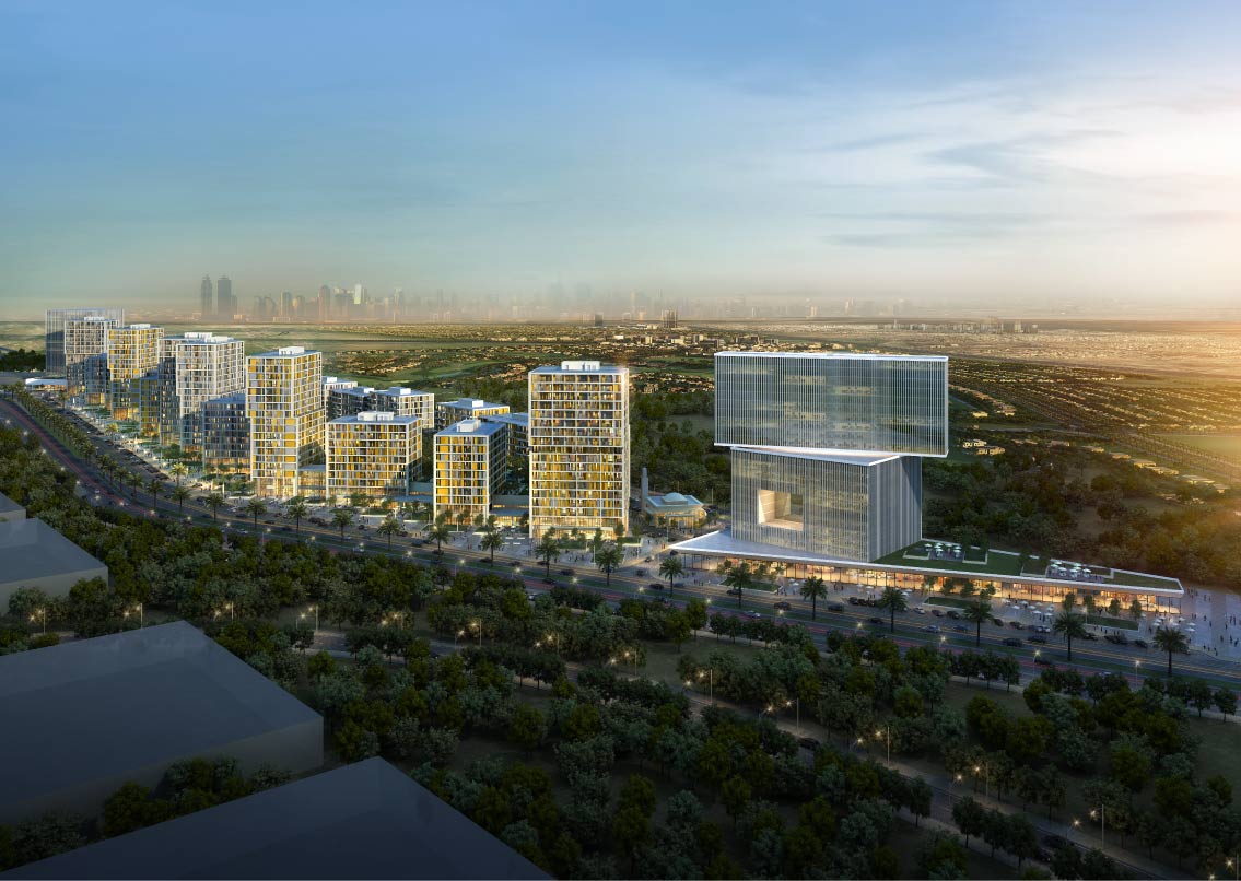 Midtown Dubai Production City exterior view