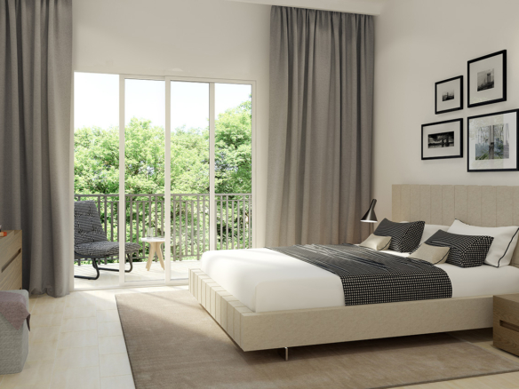 Sama Townhouses exterior view in Town Square Dubai