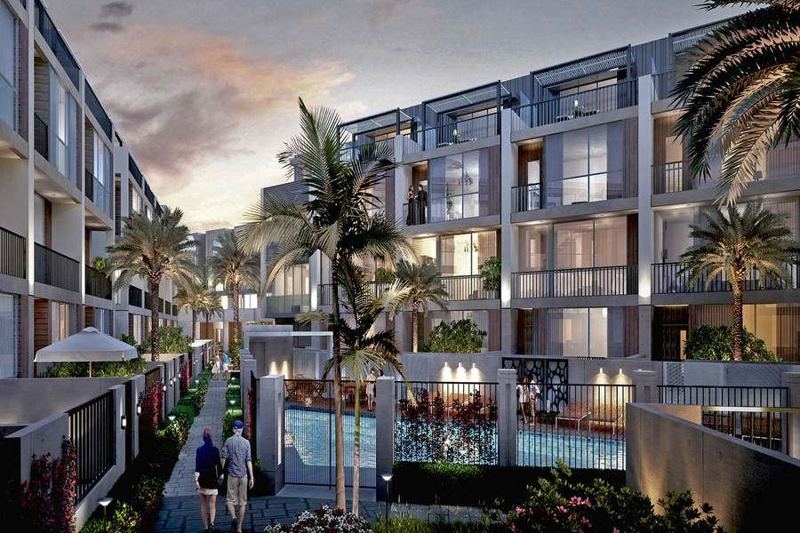 Somerset Mews exterior view Jumeirah Village Circle Dubai